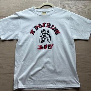 Bape Tiger Shark Japanese Letters Tee